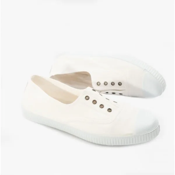1915 INGLESA DREC Womens Canvas Pumps White