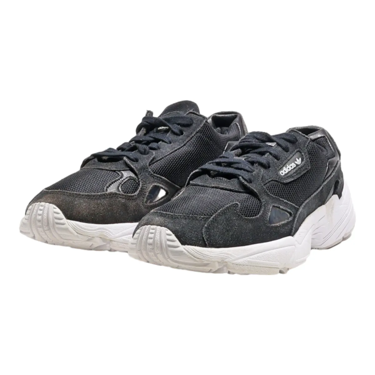 ADIDAS Falcon 2018 Sneaker Trainers Black Canvas Womens UK 7