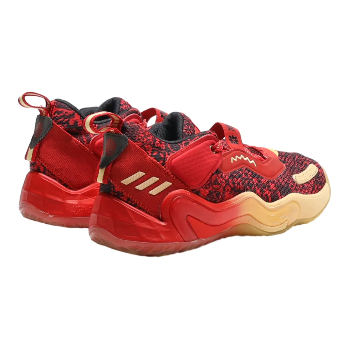 ADIDAS Lunar New Year Issue #3 D.O.N Sneaker Trainers Red Canvas Mens UK 7.5