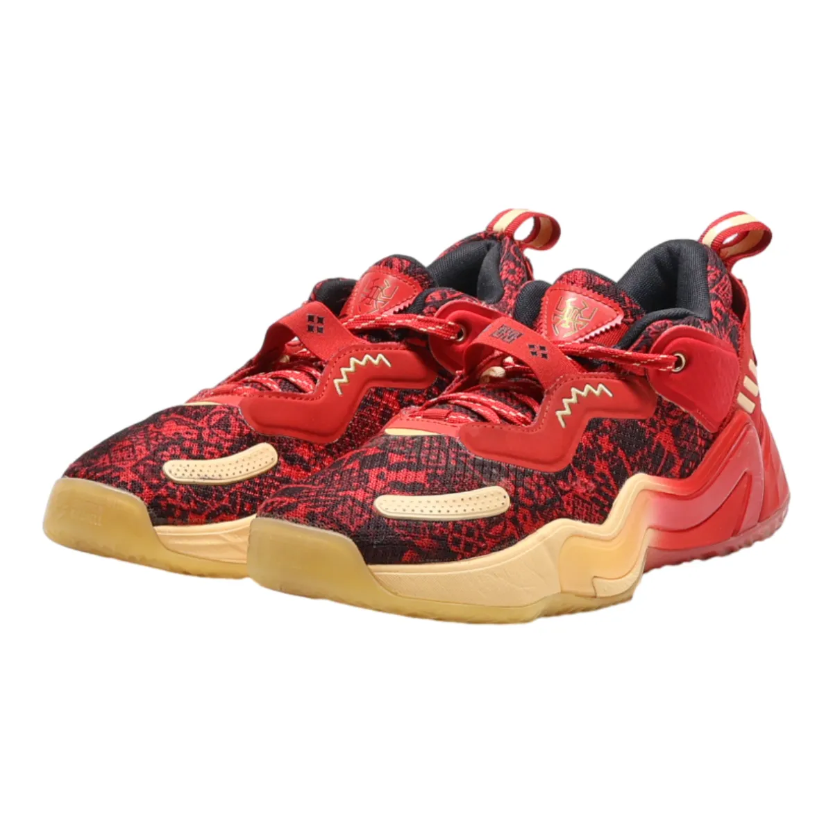 ADIDAS Lunar New Year Issue #3 D.O.N Sneaker Trainers Red Canvas Mens UK 7.5