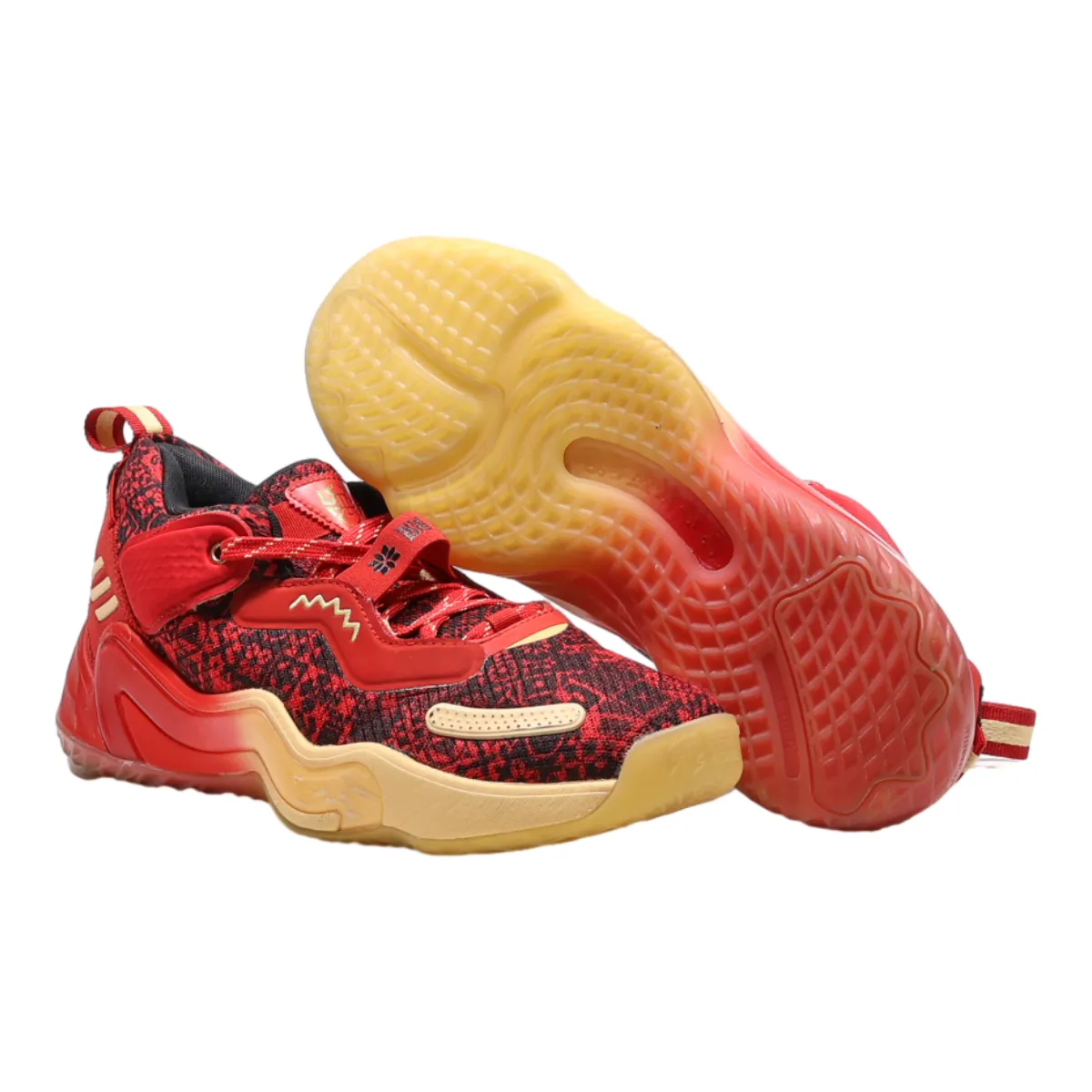 ADIDAS Lunar New Year Issue #3 D.O.N Sneaker Trainers Red Canvas Mens UK 7.5