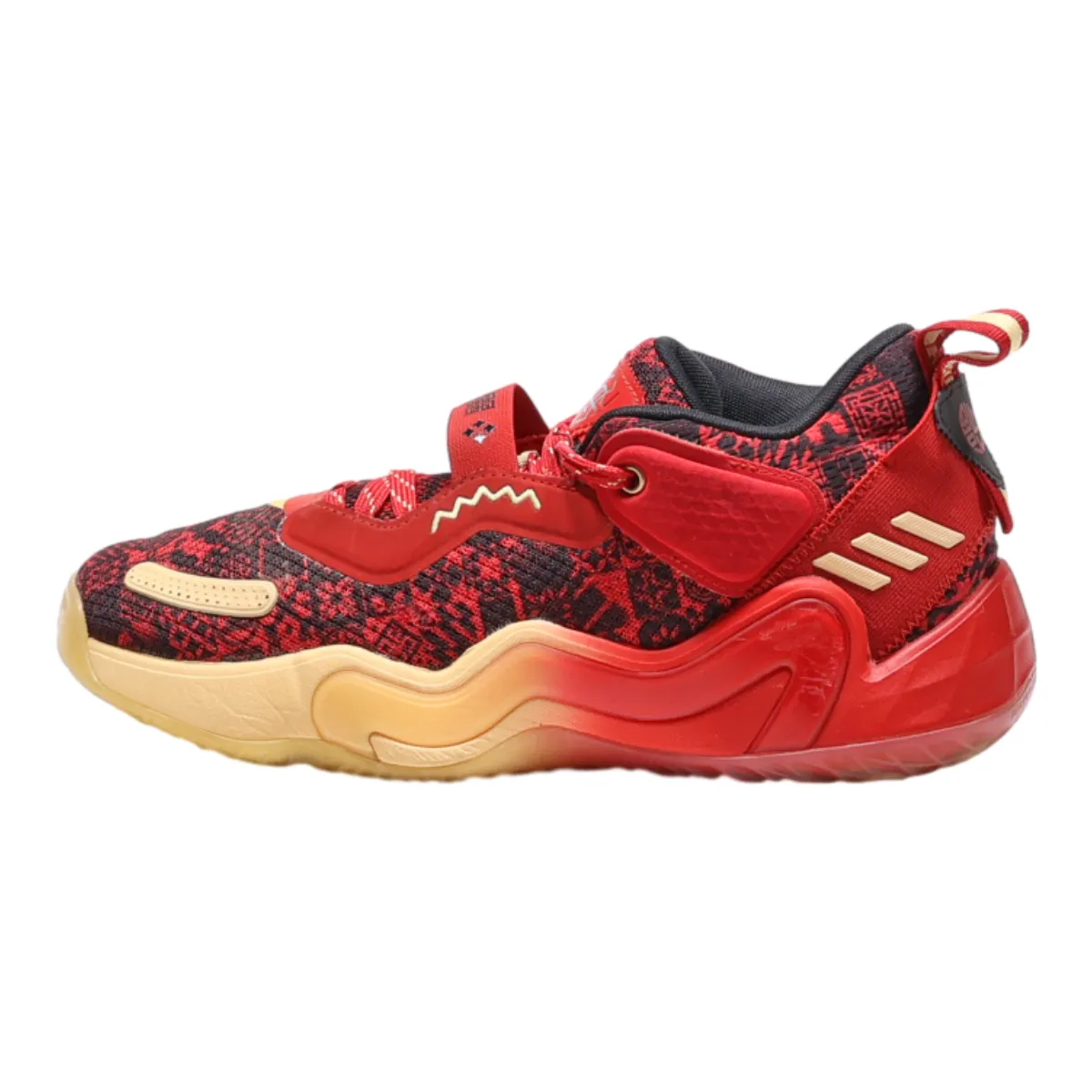 ADIDAS Lunar New Year Issue #3 D.O.N Sneaker Trainers Red Canvas Mens UK 7.5