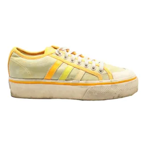 ADIDAS Parley Nizza Platform Trainers Yellow Canvas Mens UK 7