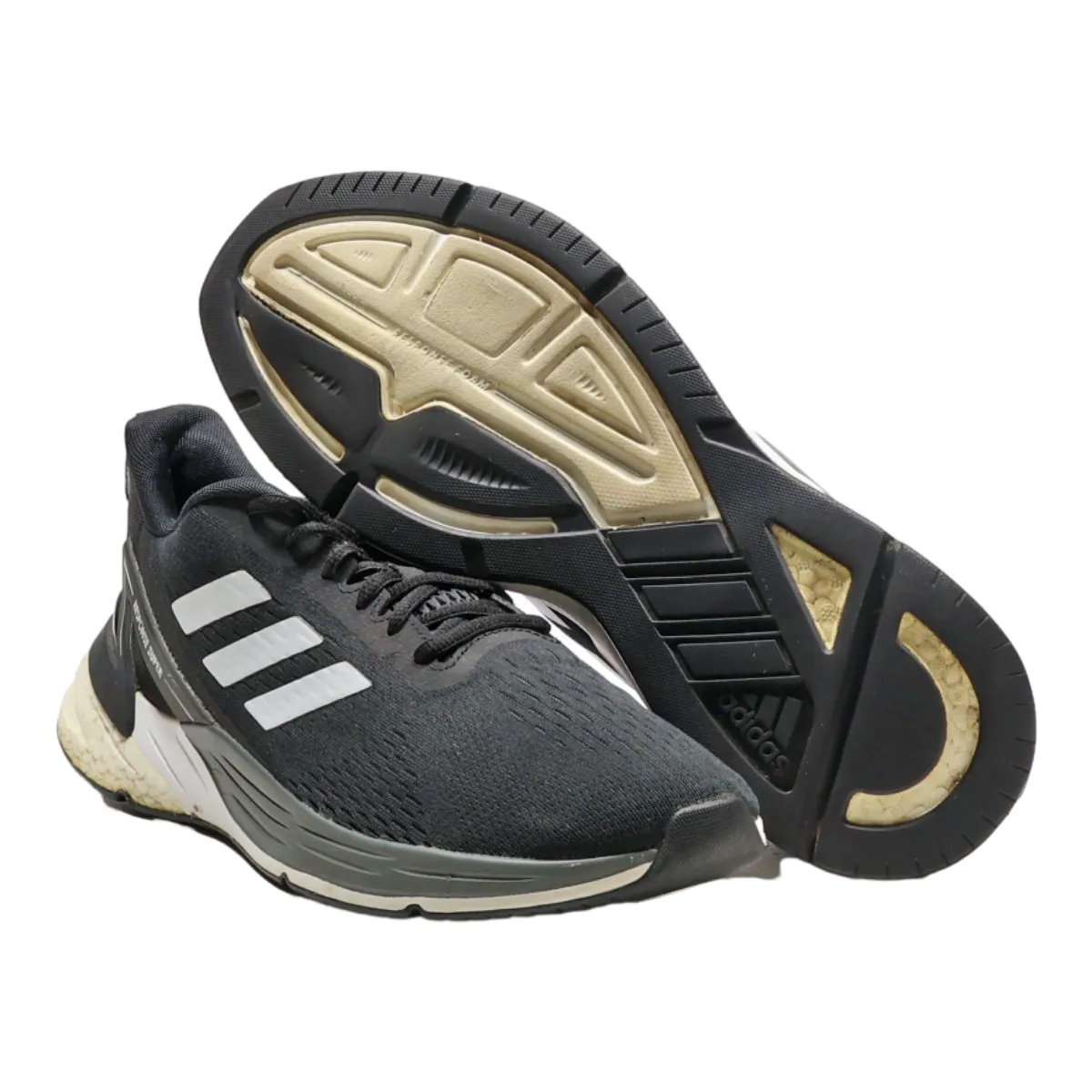 ADIDAS Response Super Sneaker Trainers Black Canvas Mens UK 10.5
