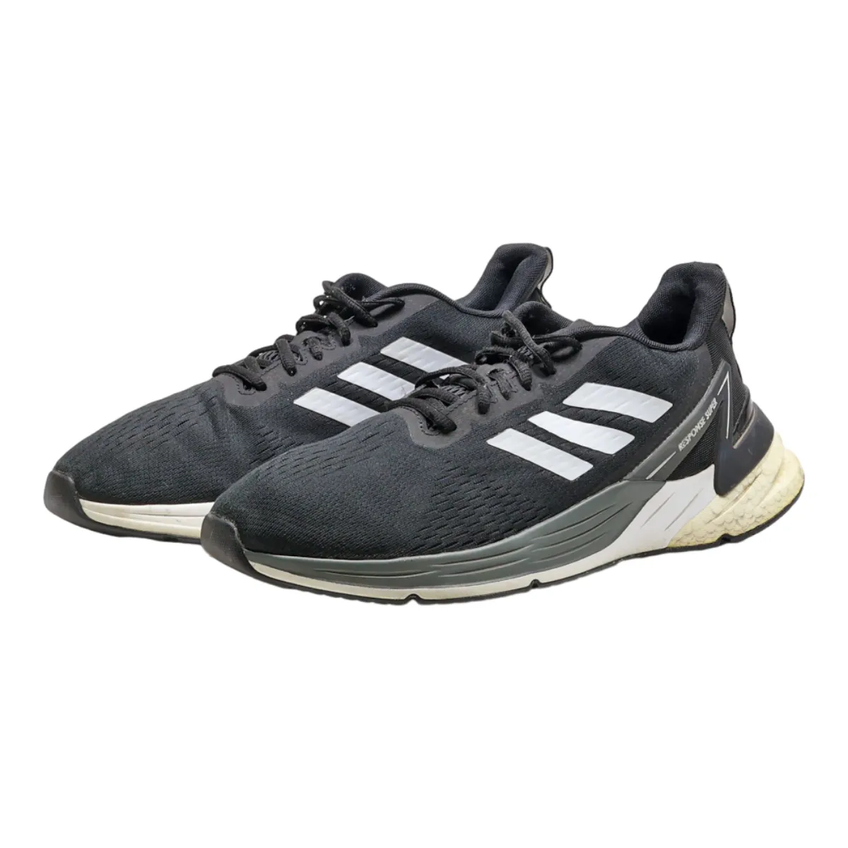 ADIDAS Response Super Sneaker Trainers Black Canvas Mens UK 10.5