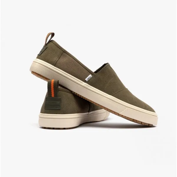 ALPARGATA TERRAIN Mens Canvas Slip On Green