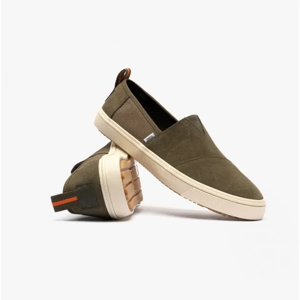 ALPARGATA TERRAIN Mens Canvas Slip On Green