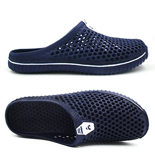 Amoji Unisex Garden Shoes Clogs Slippers Sandals Navy 10US W/8.5US M