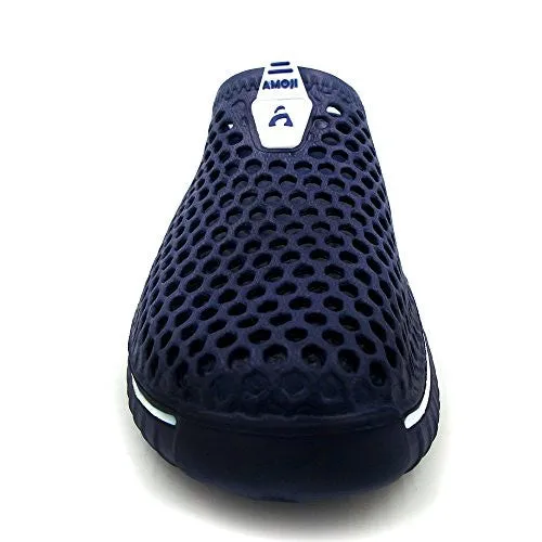 Amoji Unisex Garden Shoes Clogs Slippers Sandals Navy 10US W/8.5US M