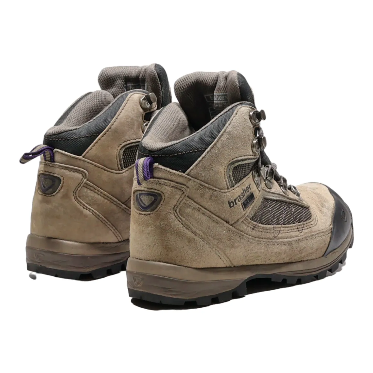 BRASHER Hiking Boots Brown Canvas Womens UK 5