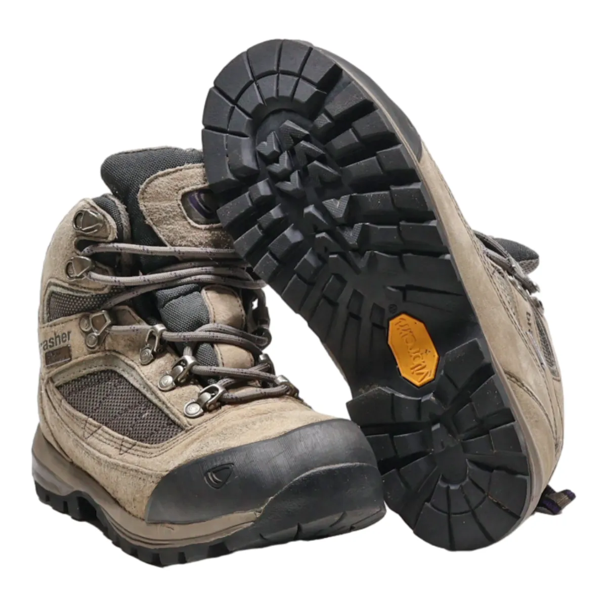 BRASHER Hiking Boots Brown Canvas Womens UK 5