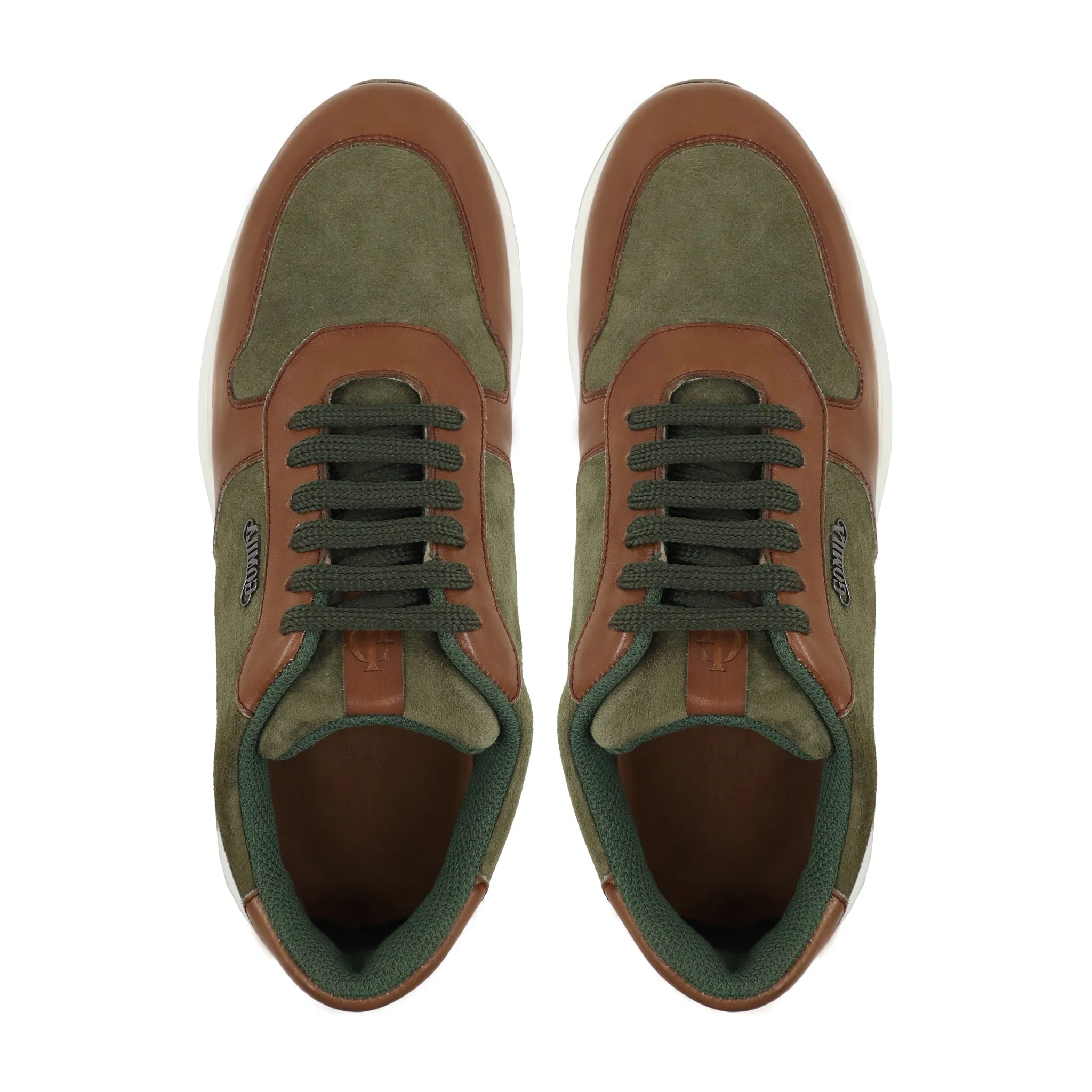 Estral - Men's Brown and Olive Green Sneaker