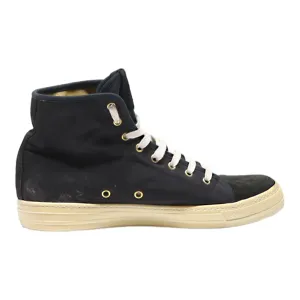 MARC JACOBS High Top Trainers Black Canvas Mens UK 8