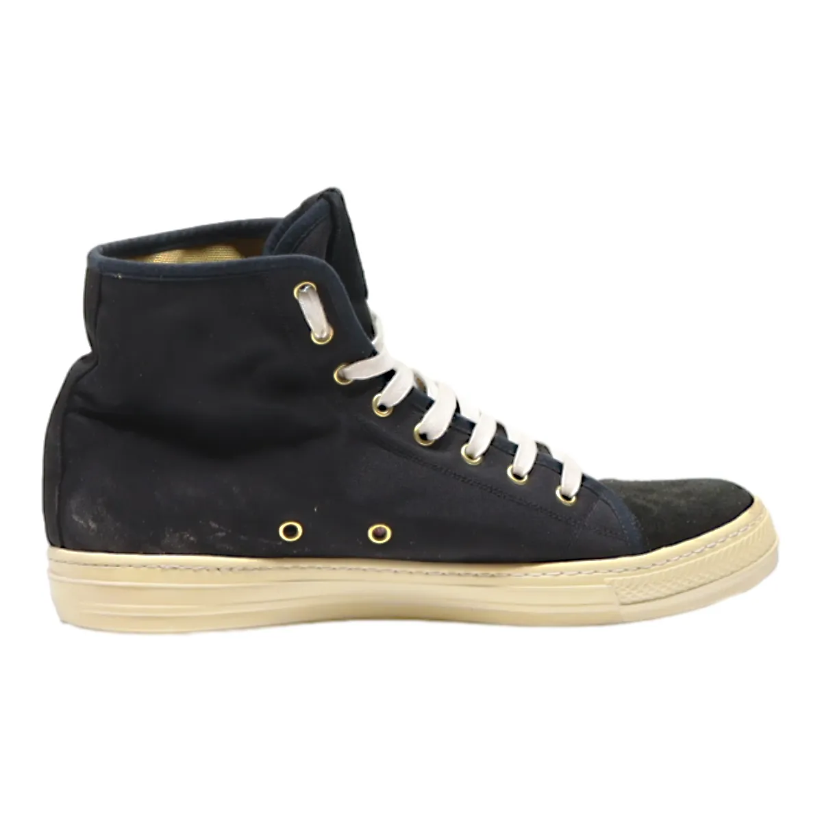 MARC JACOBS High Top Trainers Black Canvas Mens UK 8