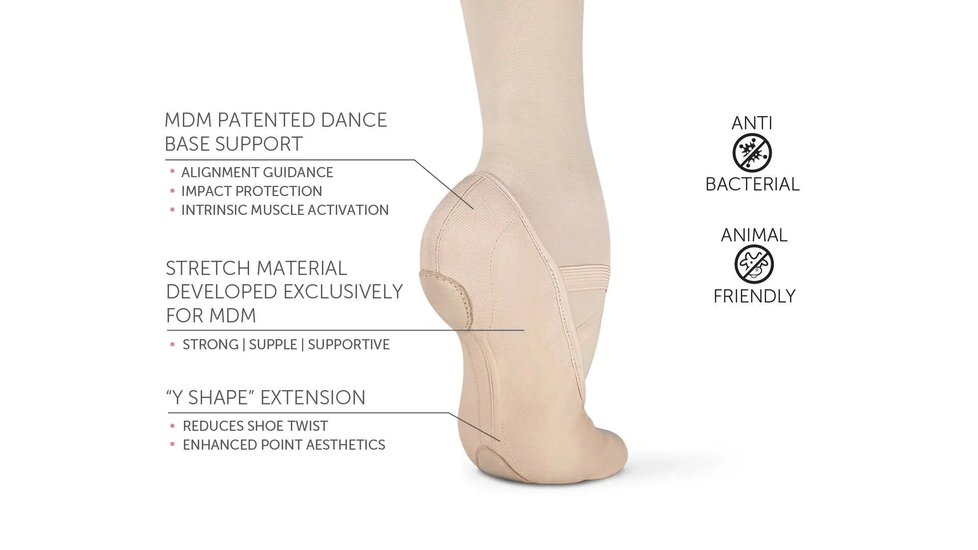 MDM - Intrinsic Profile 2.0 Ballet Shoe Childrens  / Stretch Canvas /  VEGAN
