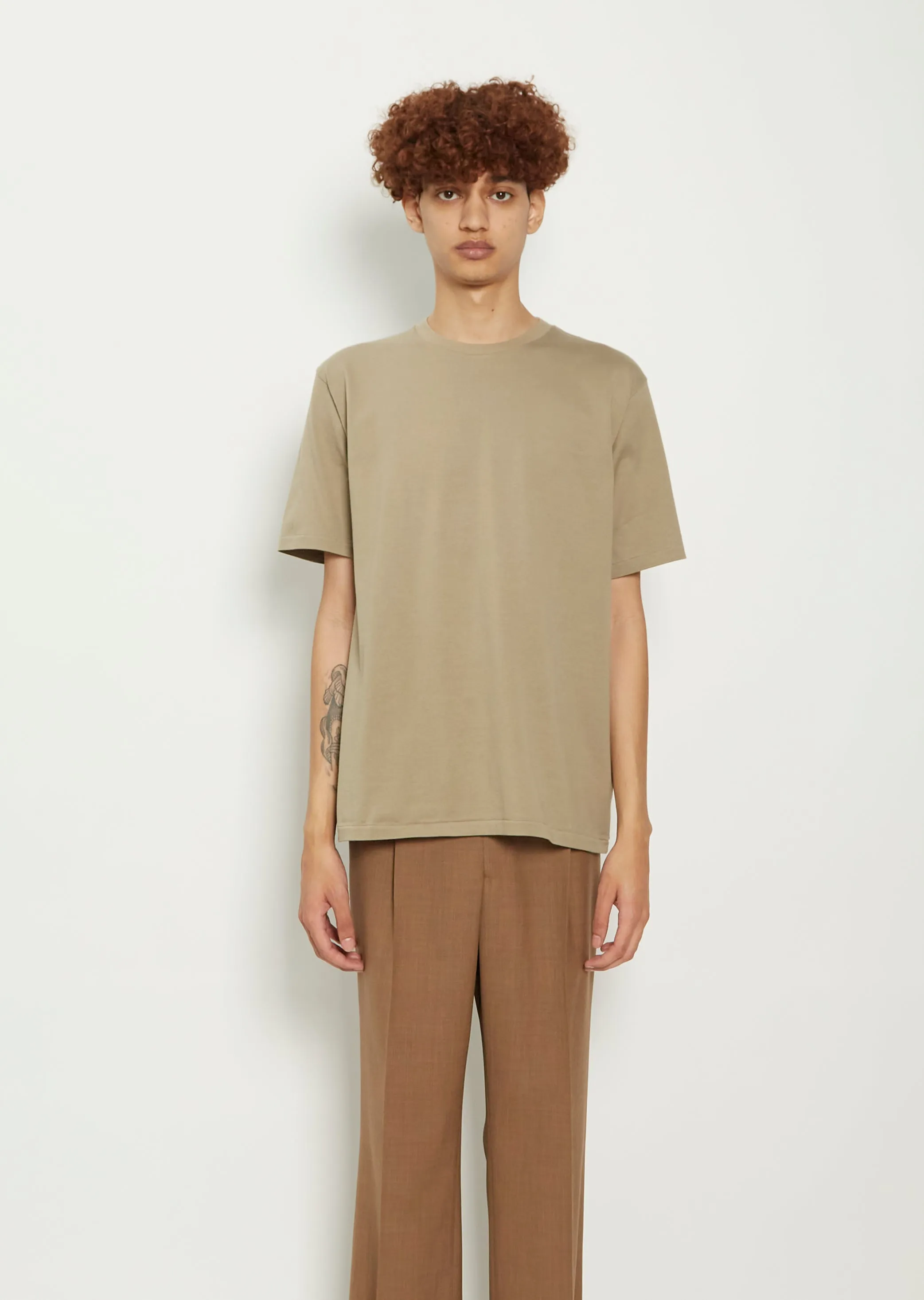 Men's Luster Plaiting Tee — Khaki Grey