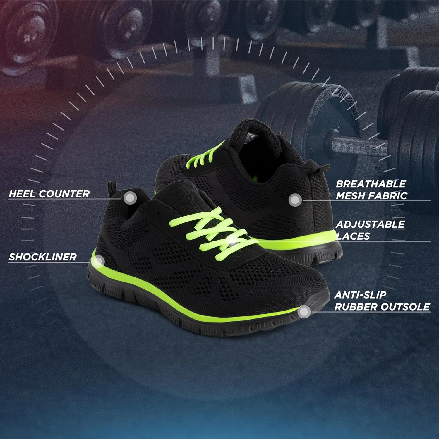 Mens Mesh Running Trainers Athletic Walking Gym Shoes Sport Run