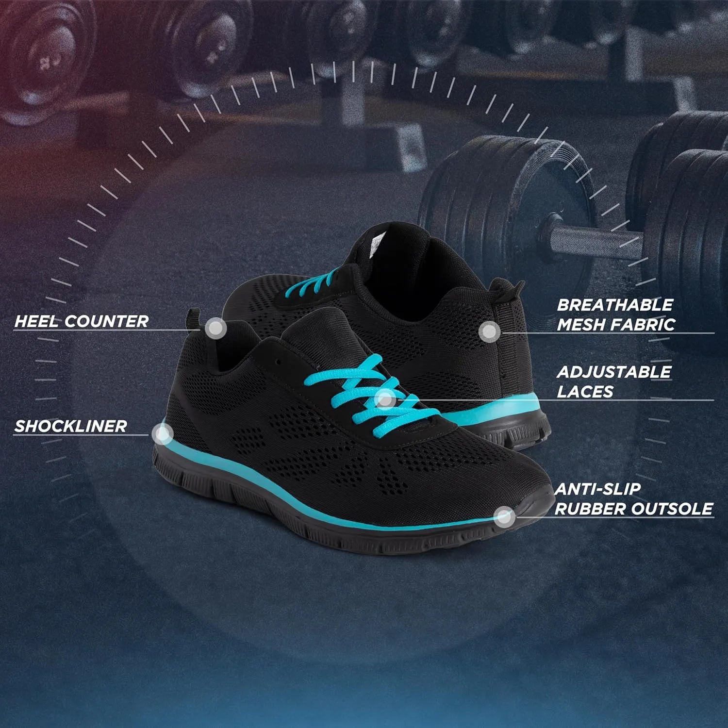 Mens Mesh Running Trainers Athletic Walking Gym Shoes Sport Run