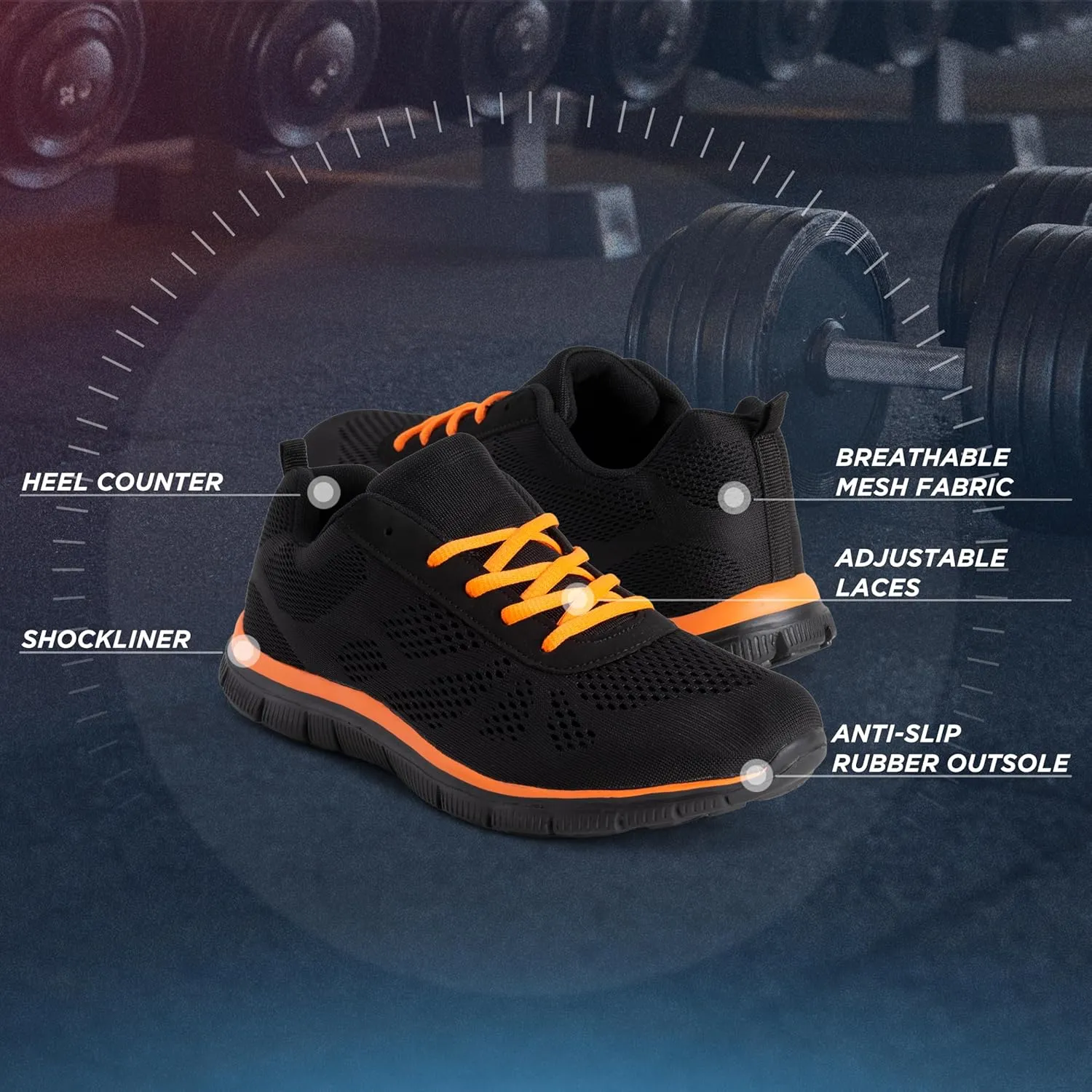 Mens Mesh Running Trainers Athletic Walking Gym Shoes Sport Run