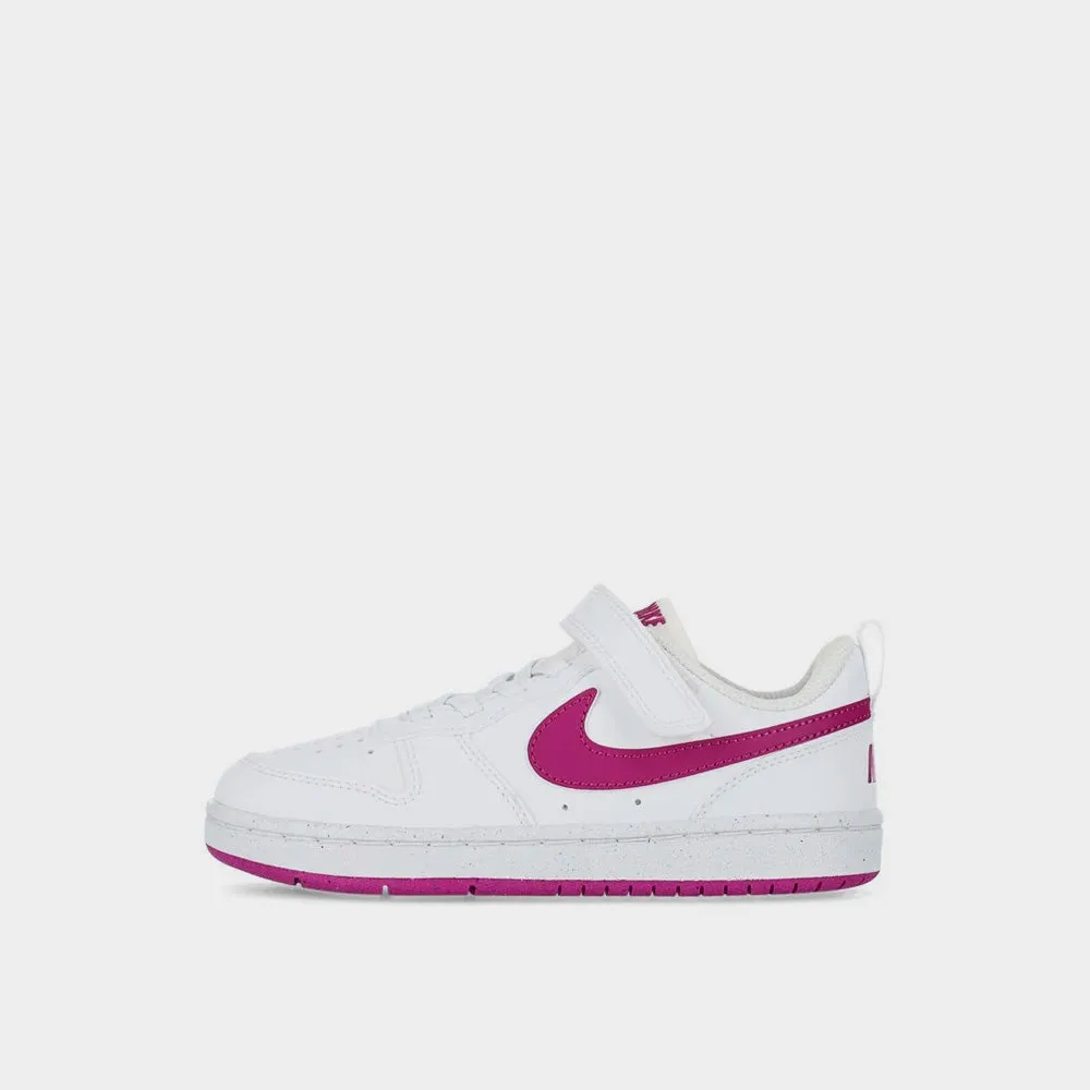Nike Kids Court Borough Low Recraft Sneaker White/violet _ 182978 _ White