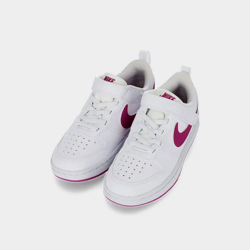 Nike Kids Court Borough Low Recraft Sneaker White/violet _ 182978 _ White