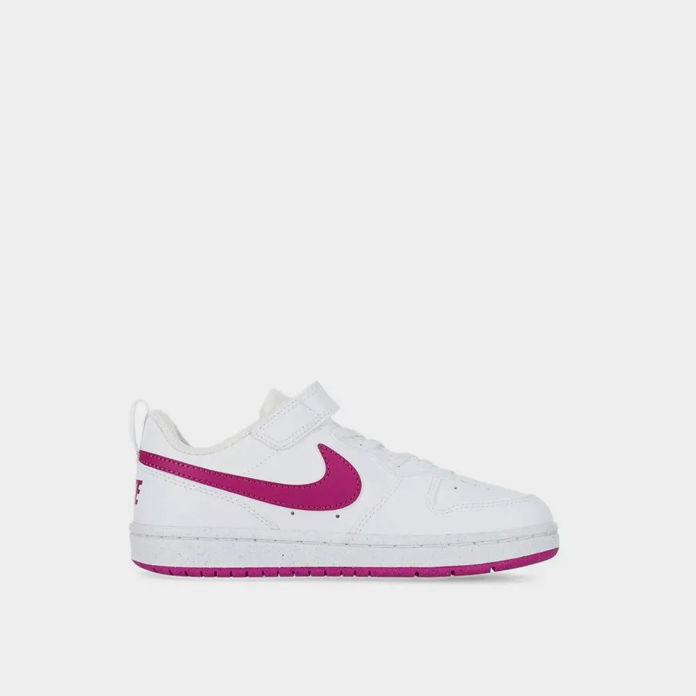 Nike Kids Court Borough Low Recraft Sneaker White/violet _ 182978 _ White