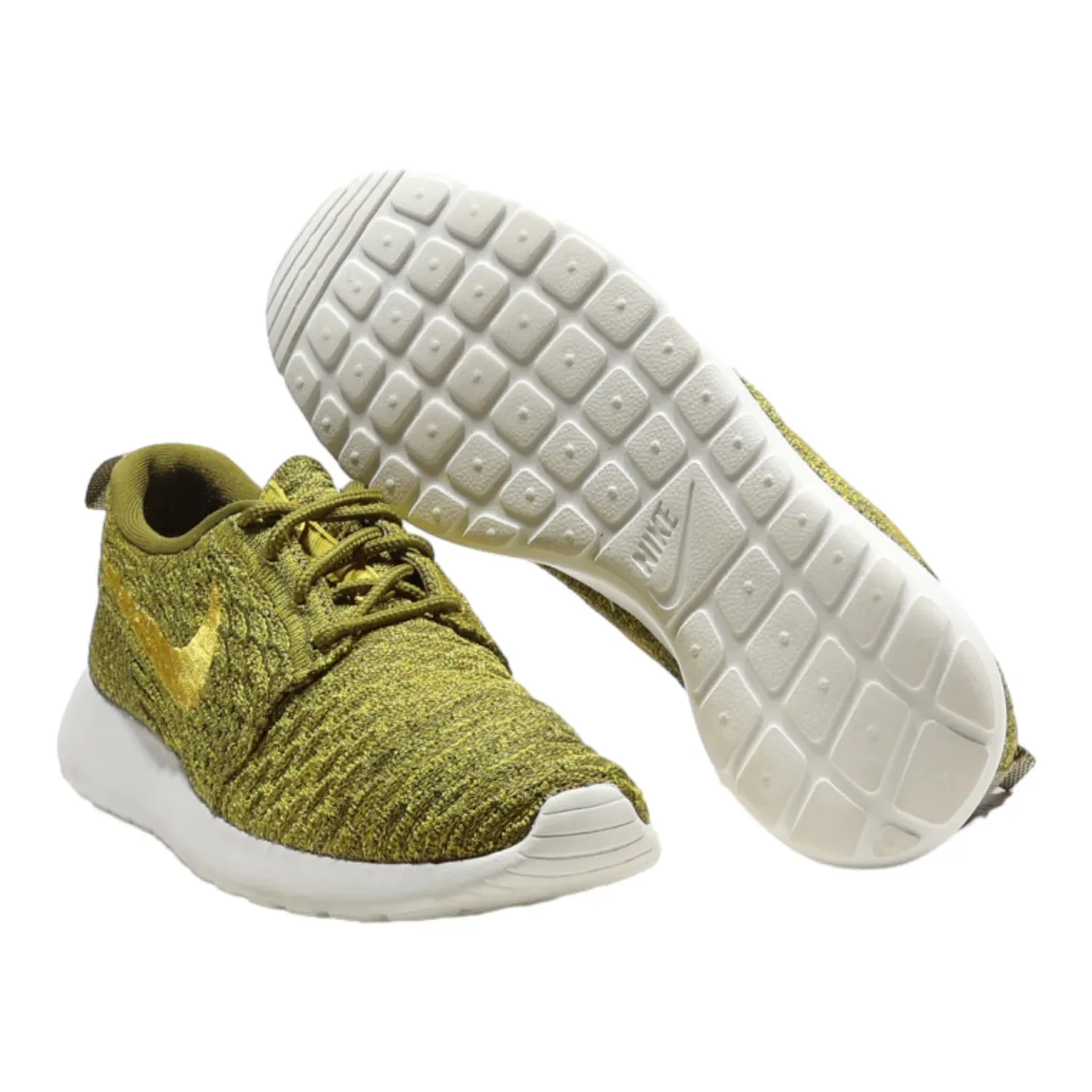 NIKE Sneaker Trainers Green Canvas Womens UK 4