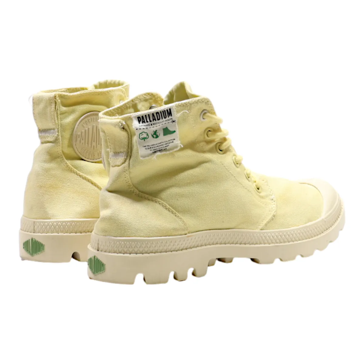 PALLADIUM Ankle Boots Yellow Canvas Womens UK 6