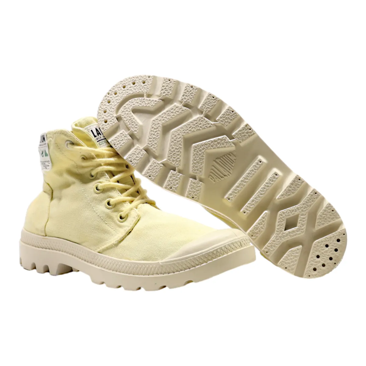 PALLADIUM Ankle Boots Yellow Canvas Womens UK 6