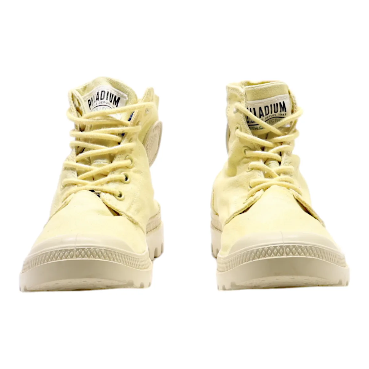 PALLADIUM Ankle Boots Yellow Canvas Womens UK 6