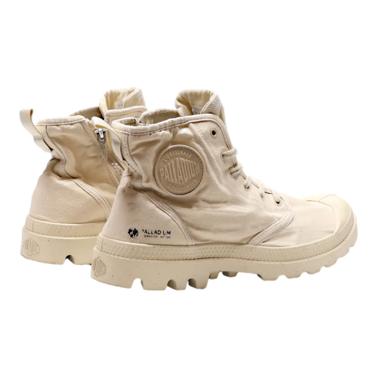PALLADIUM High Top Trainers Beige Canvas Womens UK 7