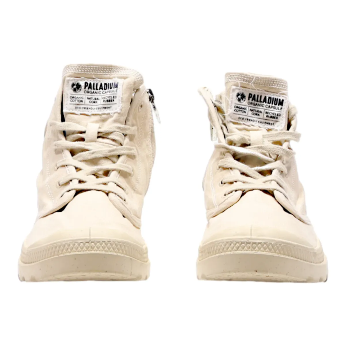 PALLADIUM High Top Trainers Beige Canvas Womens UK 7