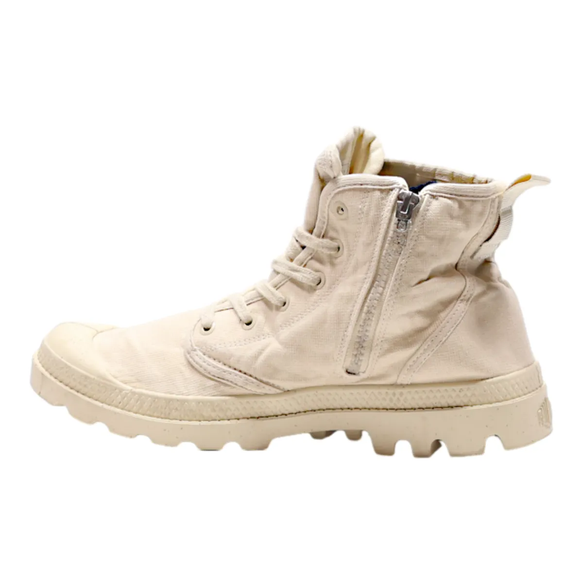 PALLADIUM High Top Trainers Beige Canvas Womens UK 7