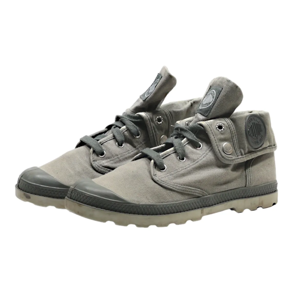 PALLADIUM High Top Trainers Grey Canvas Womens UK 6.5