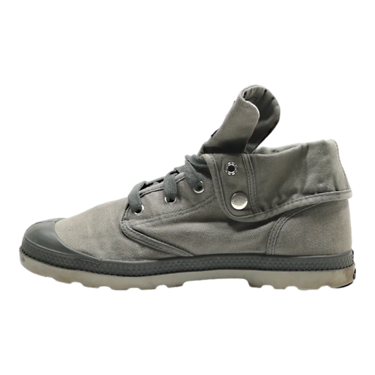 PALLADIUM High Top Trainers Grey Canvas Womens UK 6.5