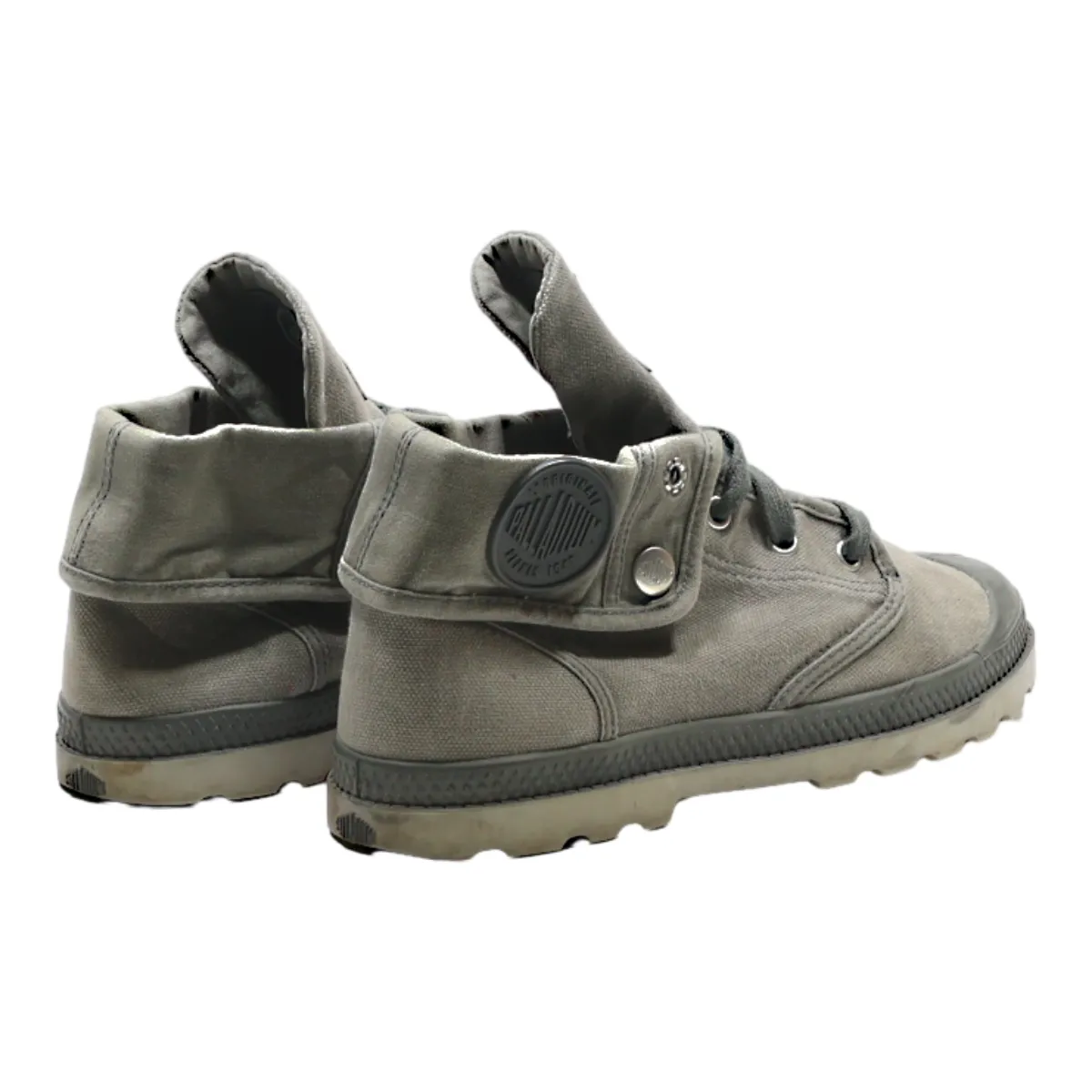 PALLADIUM High Top Trainers Grey Canvas Womens UK 6.5