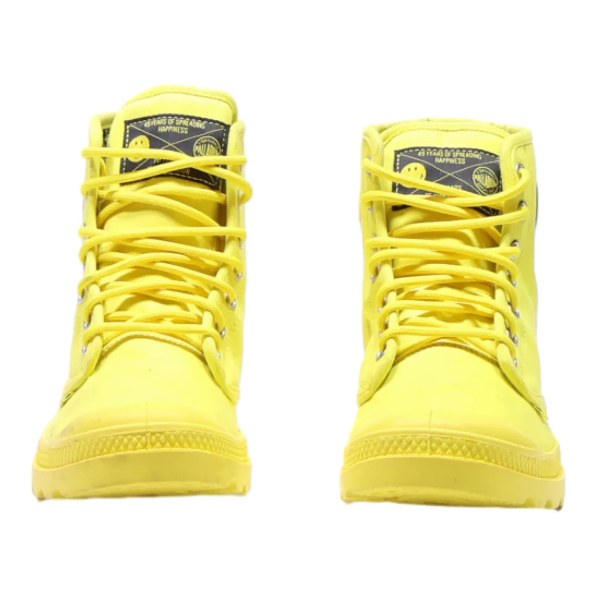 PALLADIUM High Top Trainers Yellow Canvas Womens UK 6