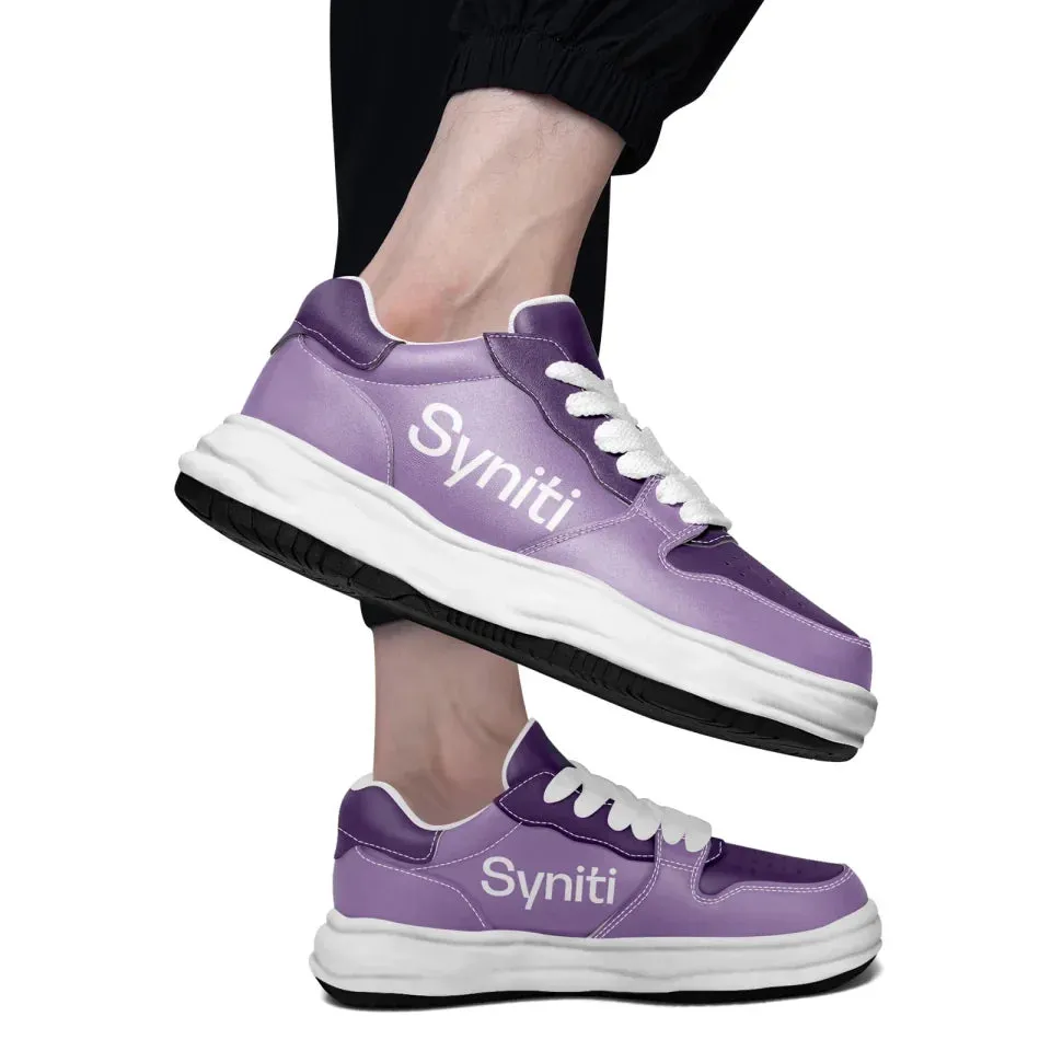 Personalized Syniti Sneakers, Customized Purple Shoes with Company Logo, Corporate Gift, Event Gift