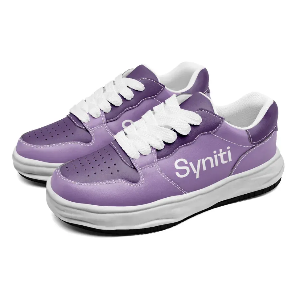 Personalized Syniti Sneakers, Customized Purple Shoes with Company Logo, Corporate Gift, Event Gift