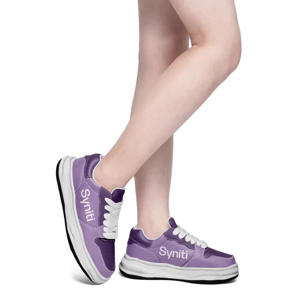 Personalized Syniti Sneakers, Customized Purple Shoes with Company Logo, Corporate Gift, Event Gift