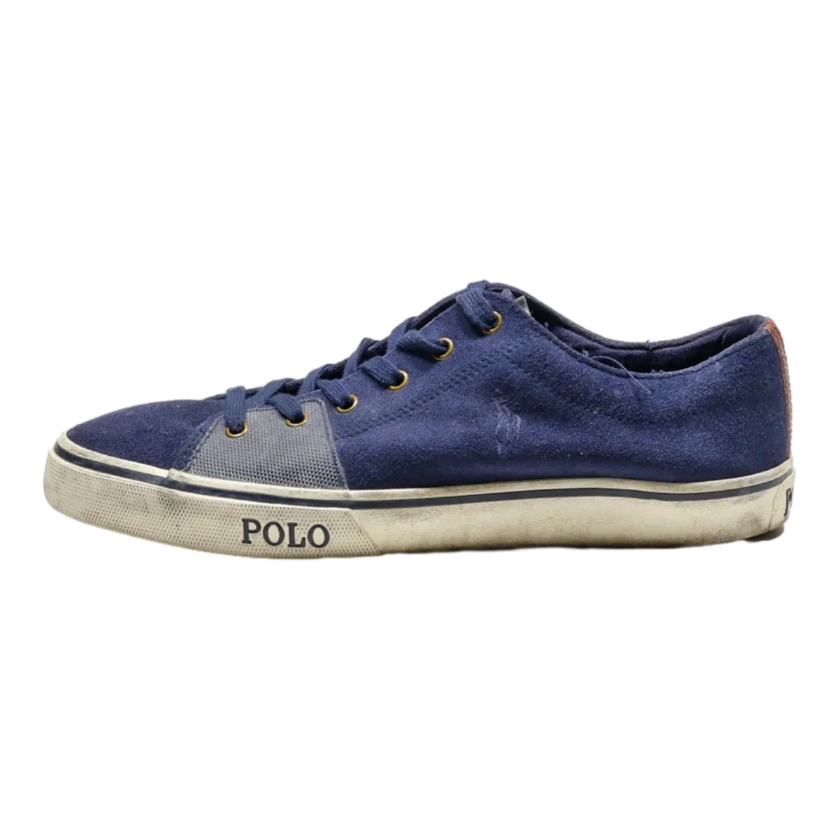 POLO RALPH LAUREN Low Top Trainers Blue Canvas Mens UK 11
