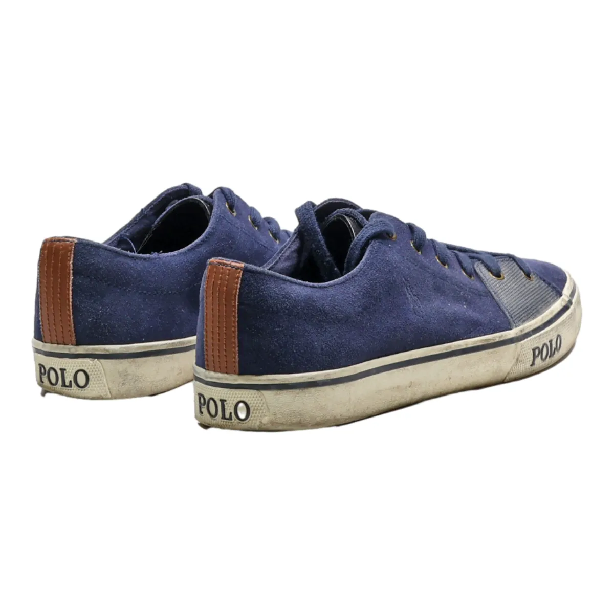 POLO RALPH LAUREN Low Top Trainers Blue Canvas Mens UK 11