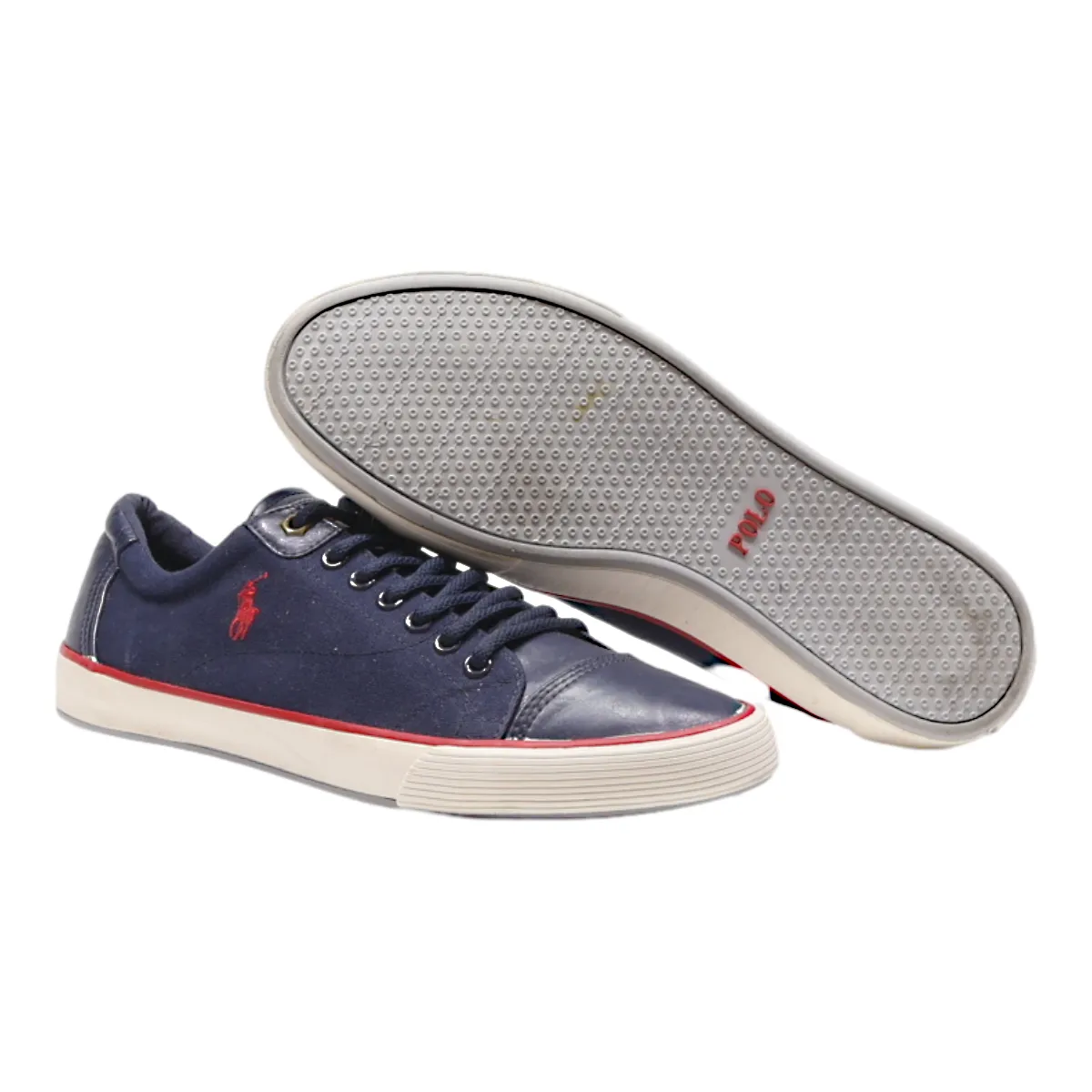 POLO RALPH LAUREN Sneaker Trainers Blue Canvas Mens UK 9