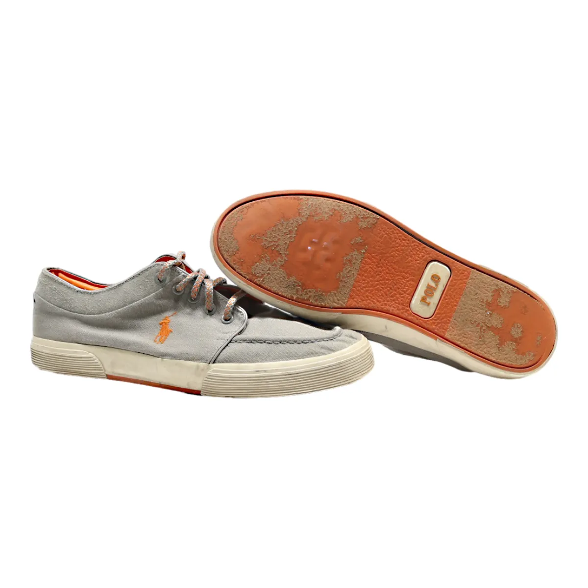 POLO RALPH LAUREN Sneaker Trainers Grey Canvas Mens UK 9