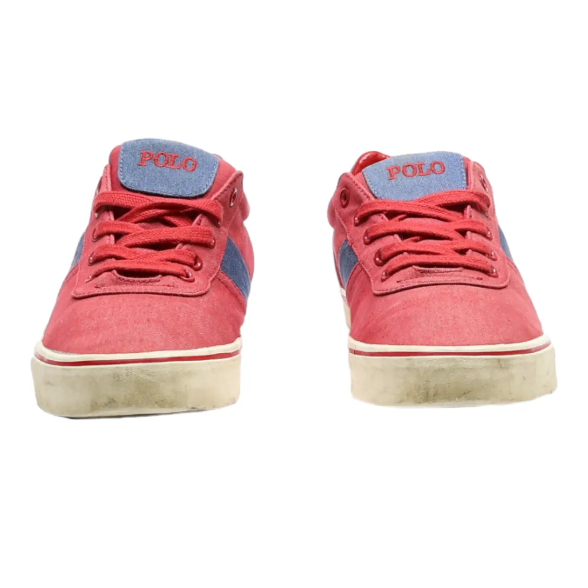 POLO RALPH LAUREN Sneaker Trainers Red Canvas Mens UK 8