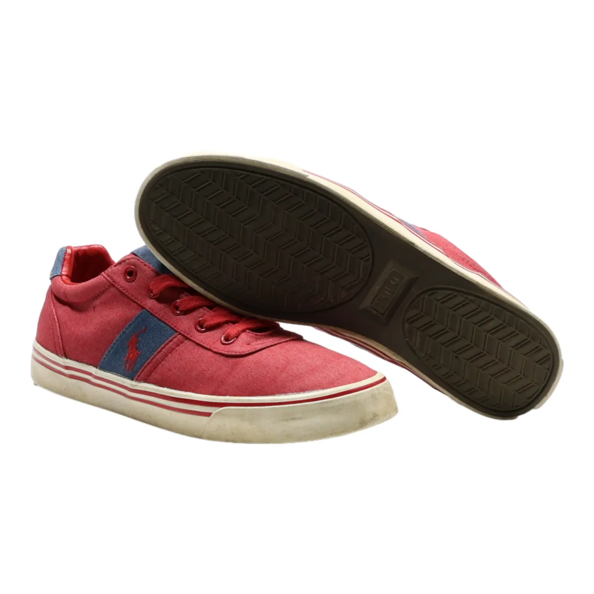 POLO RALPH LAUREN Sneaker Trainers Red Canvas Mens UK 8