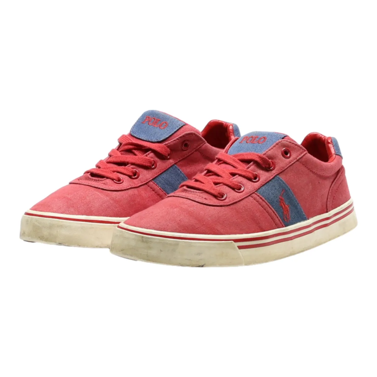 POLO RALPH LAUREN Sneaker Trainers Red Canvas Mens UK 8