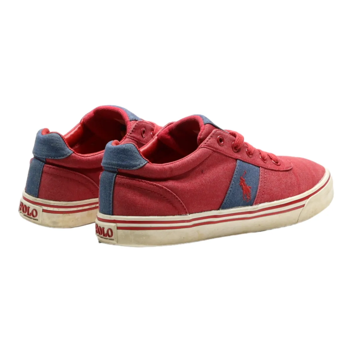 POLO RALPH LAUREN Sneaker Trainers Red Canvas Mens UK 8