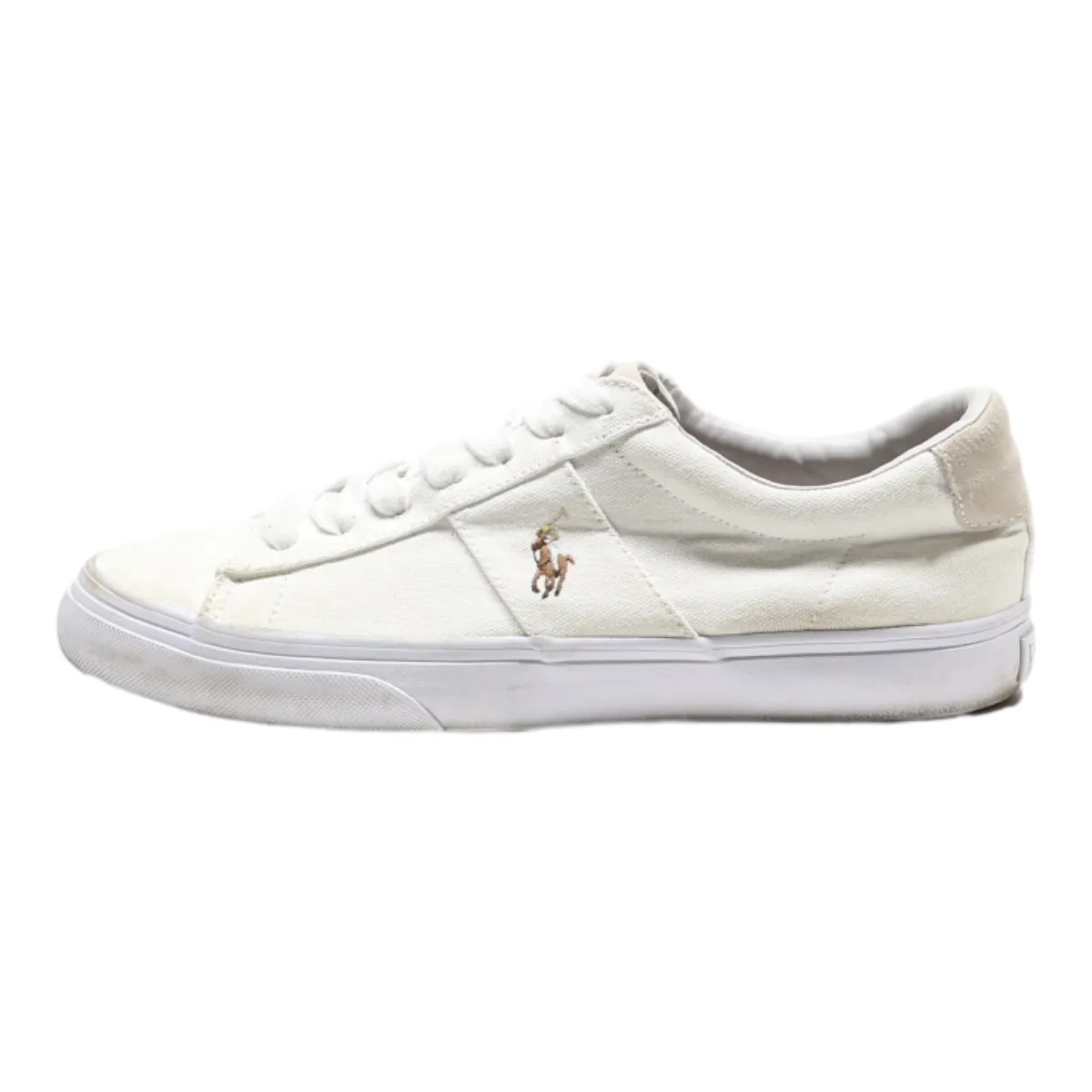 POLO RALPH LAUREN Sneaker Trainers White Canvas Mens UK 8