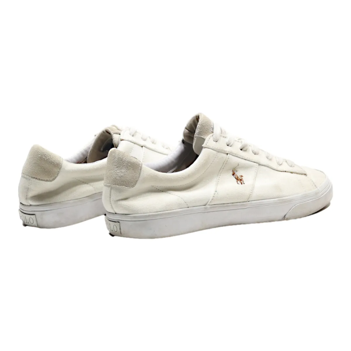 POLO RALPH LAUREN Sneaker Trainers White Canvas Mens UK 9